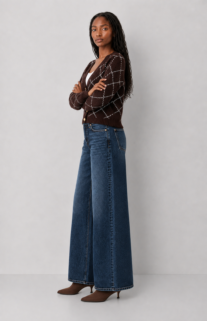 Whipstitch Button-down Cardigan