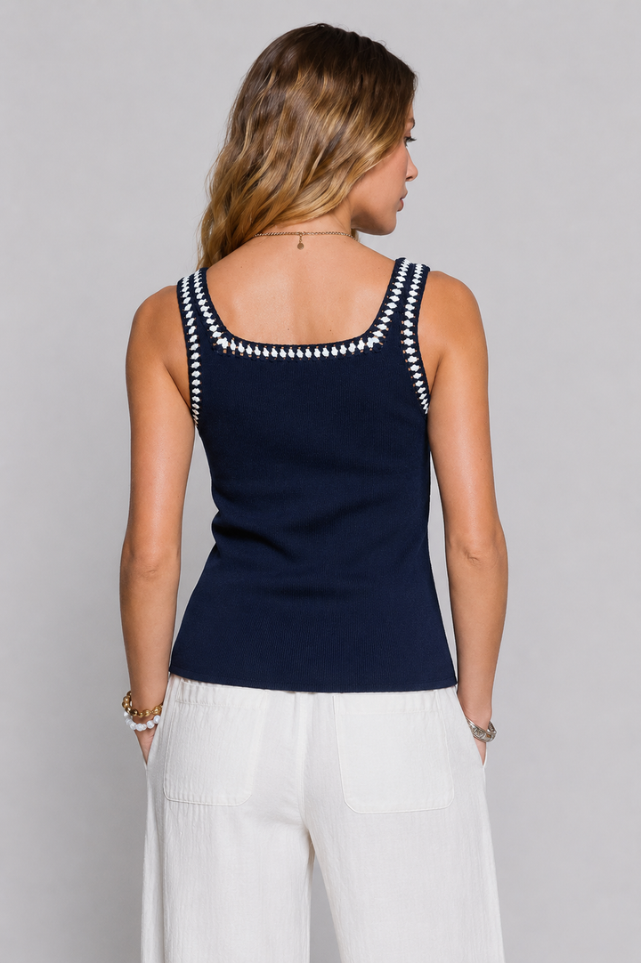 Square Neck Sweater Tank