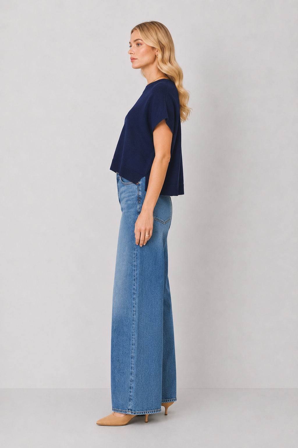 Dropped Shoulder Sweater Top