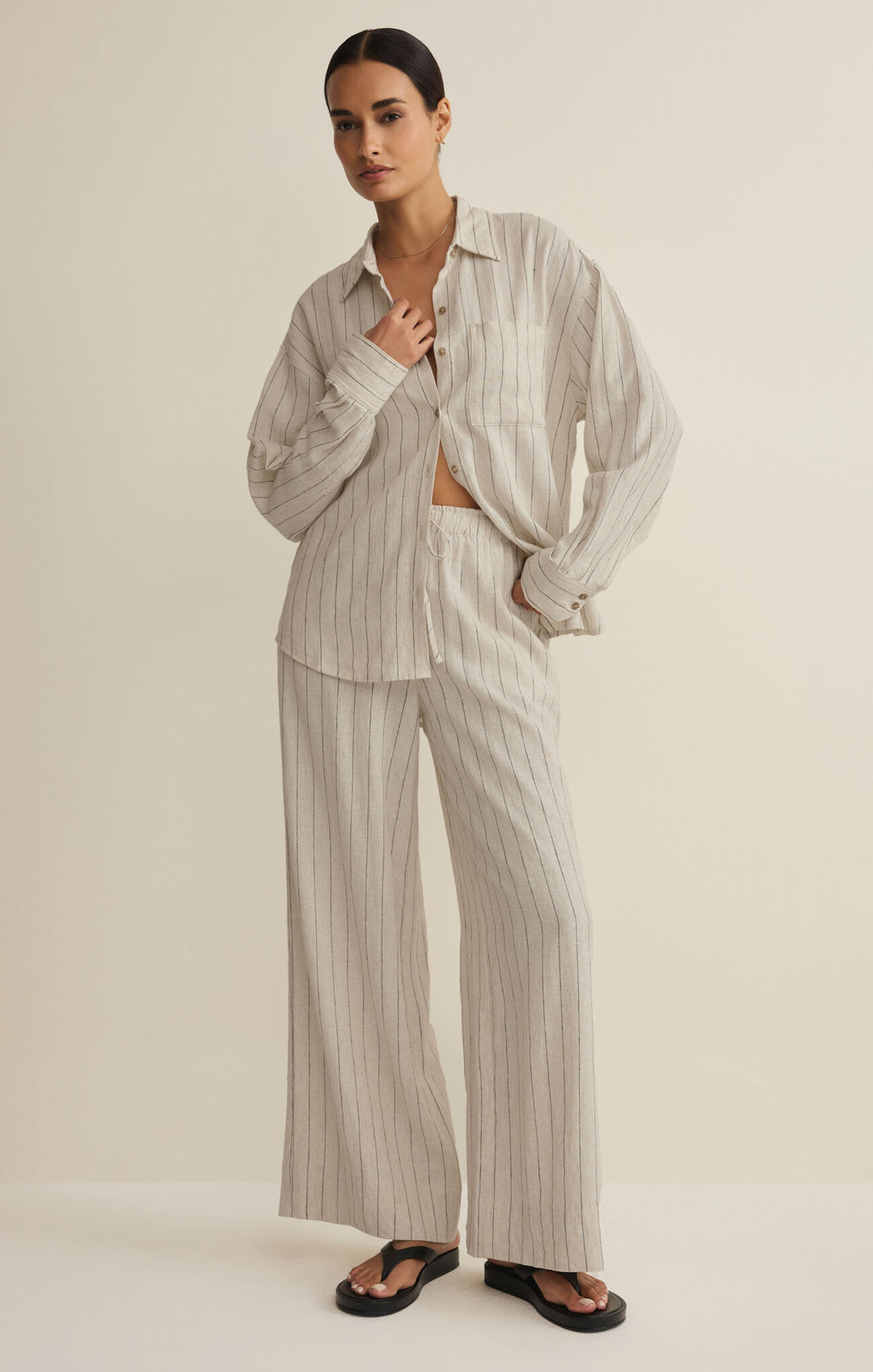 Preorder Z Supply Henri Striped Wide Leg Pants