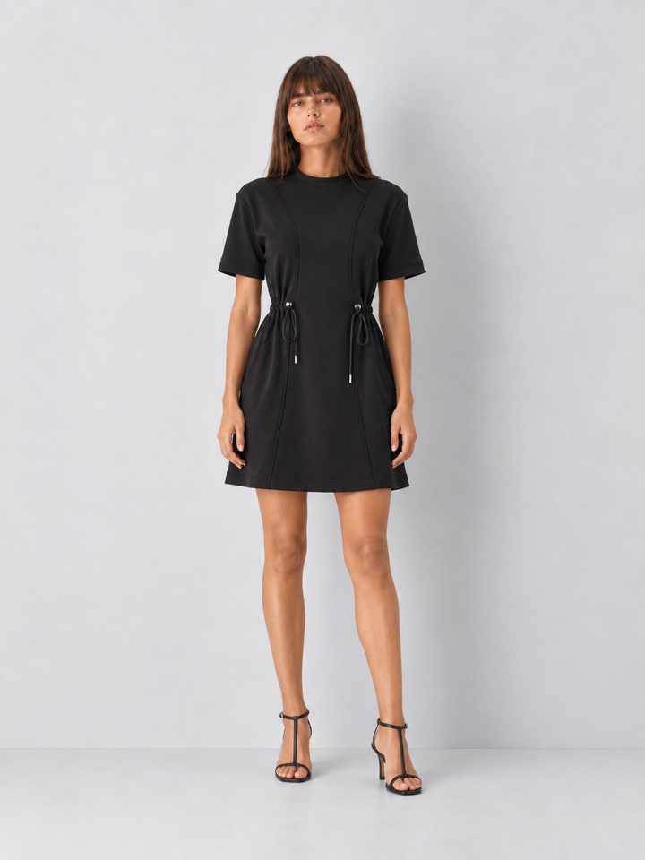 Elan Short Sleeve Cinched Waist Dress
