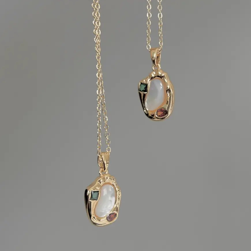 Irregular Geometric Shell Pendant