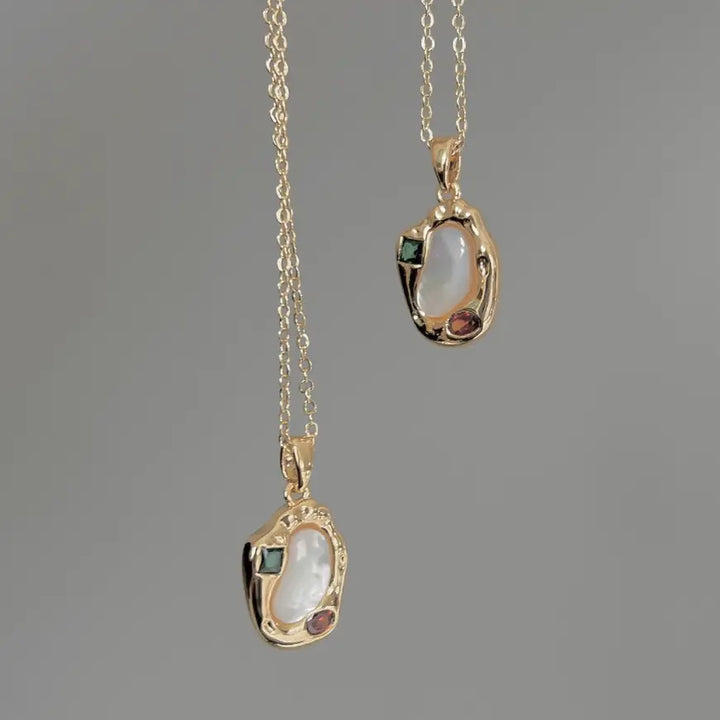 Irregular Geometric Shell Pendant