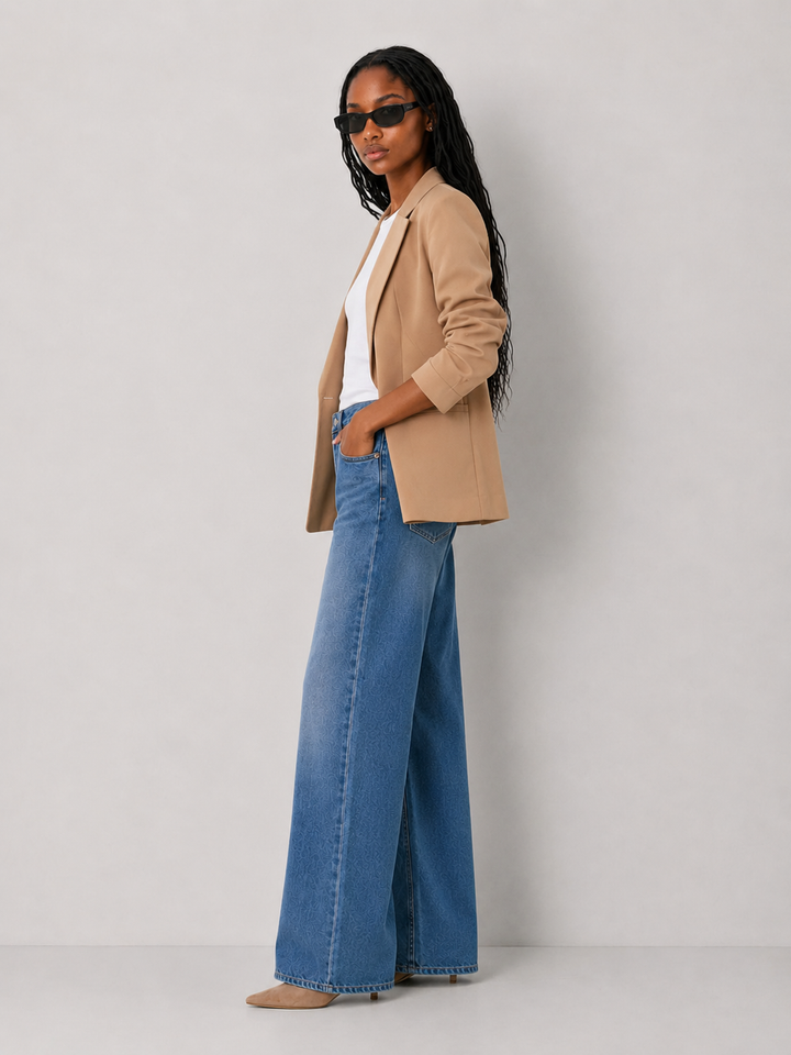 Preorder 3/4 Ruched Sleeve Blazer