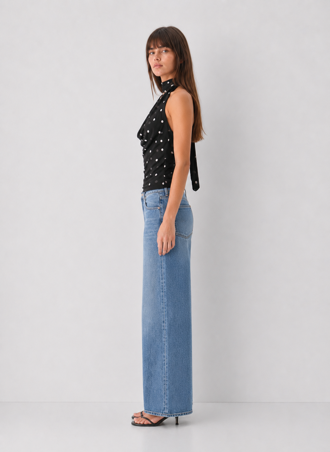 Polka Dot Scarf Top