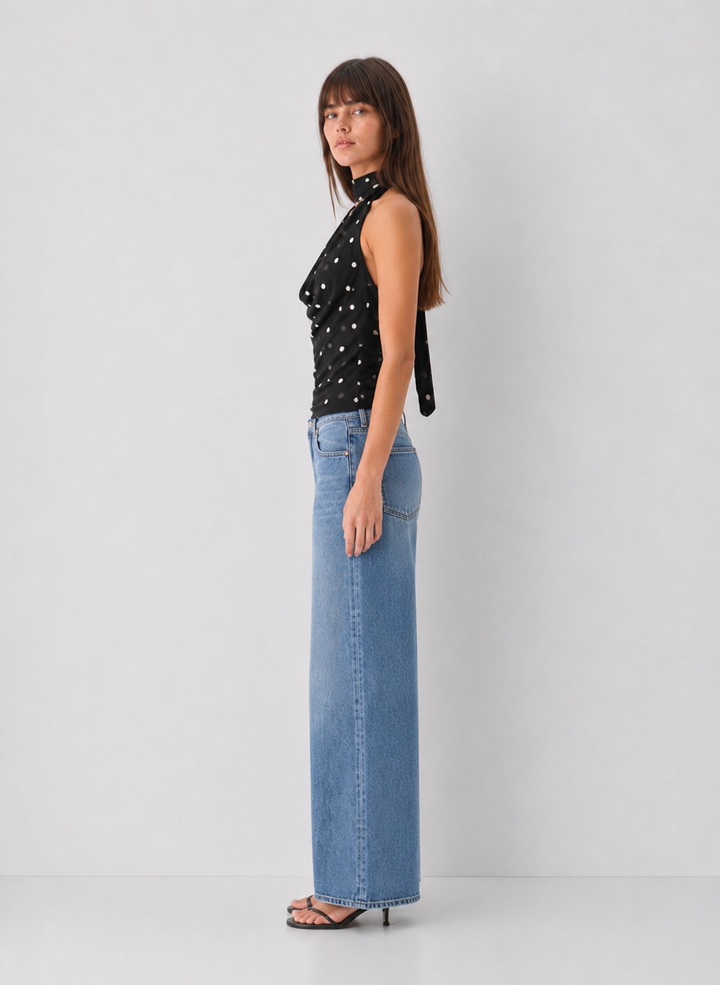 Polka Dot Scarf Top