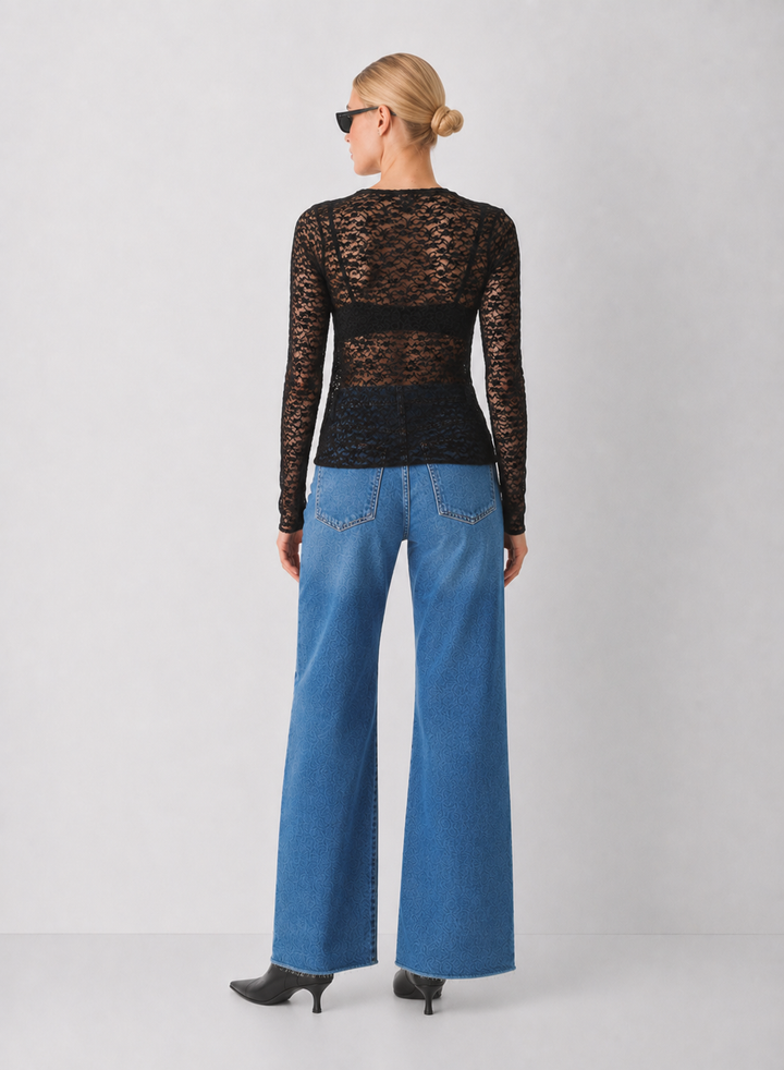 Mesh Long Sleeve Cardigan