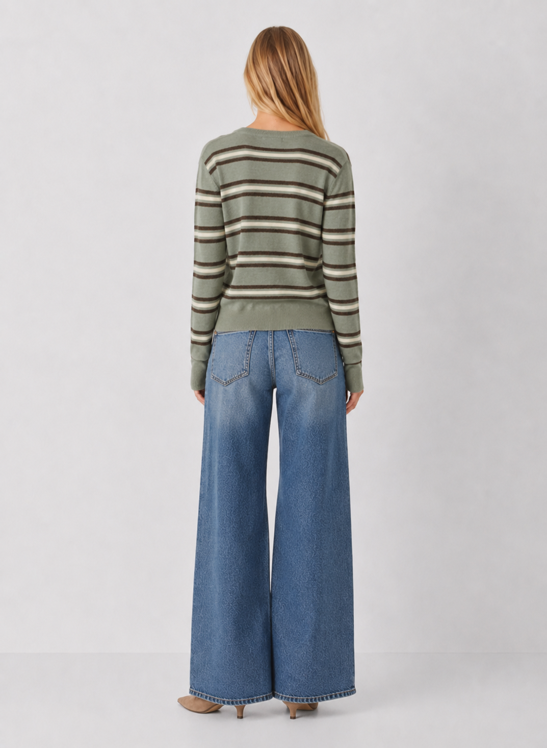Z Supply Medina Stripe Cardigan - Aqua Cloud