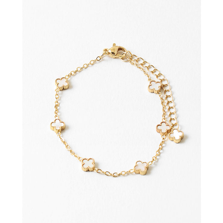 Mother of Pearl Clover Bracelet