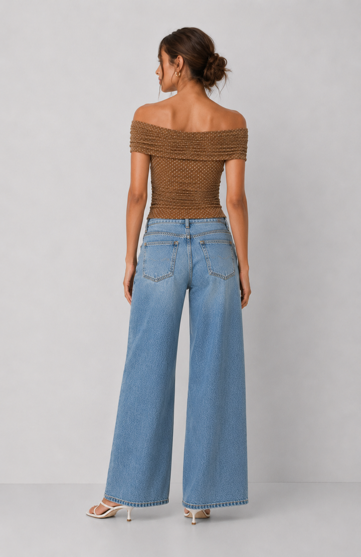 Polka Dot Mesh Top - FINAL SALE