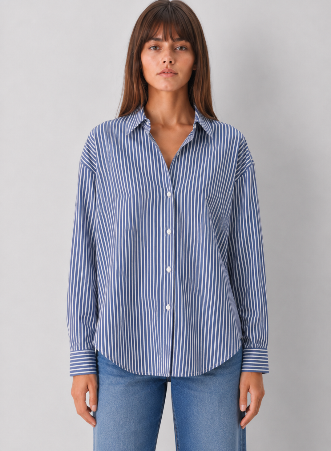Elan Open Back Stripe Shirt