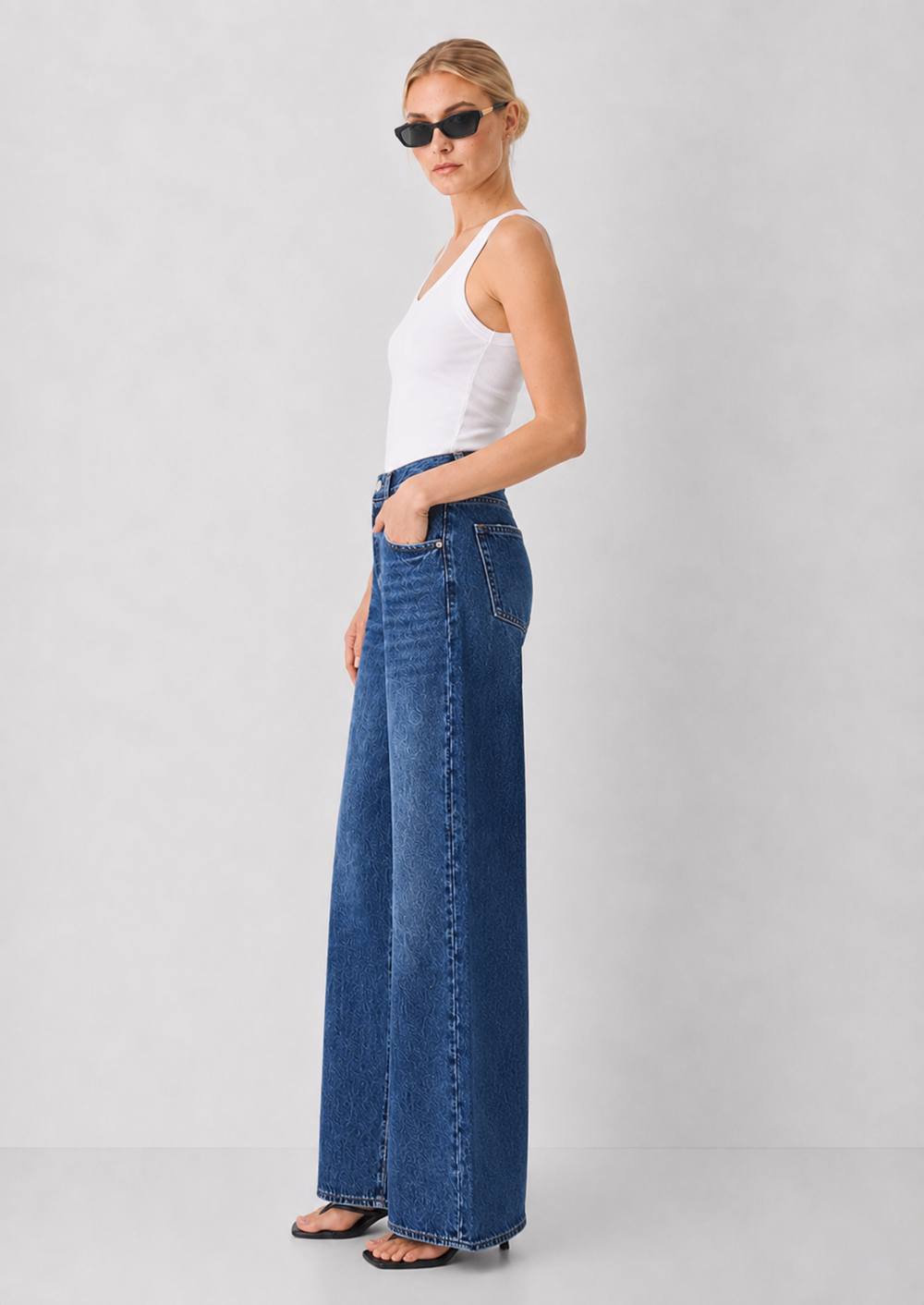 Pistola Tate High Rise Bowed Wide Leg - Fulton