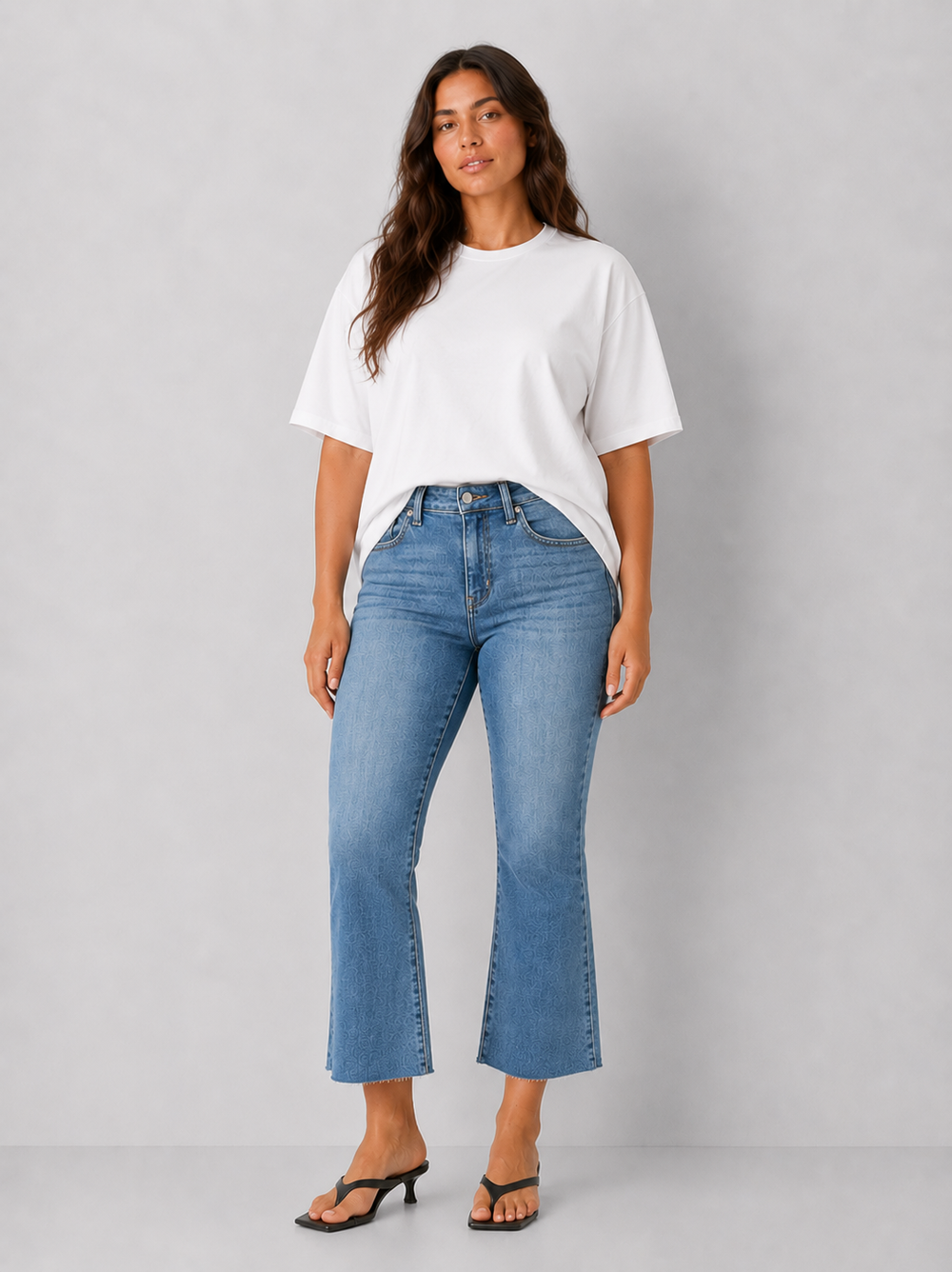 Lexie Petite Crop Flare Super Stretch Jeans