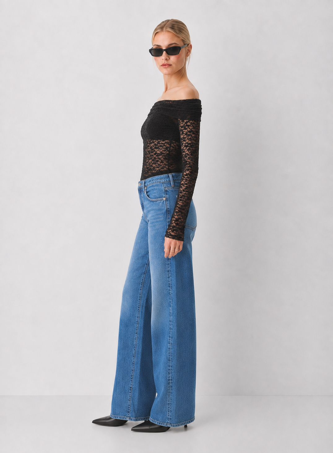 Off-shoulder Lace Top