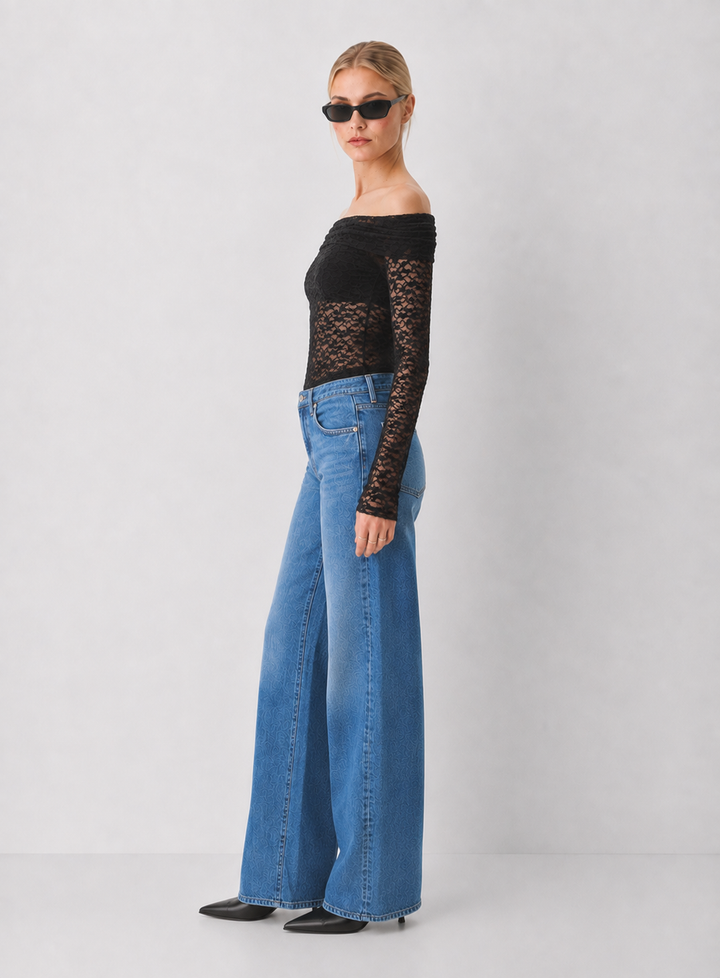 Off-shoulder Lace Top