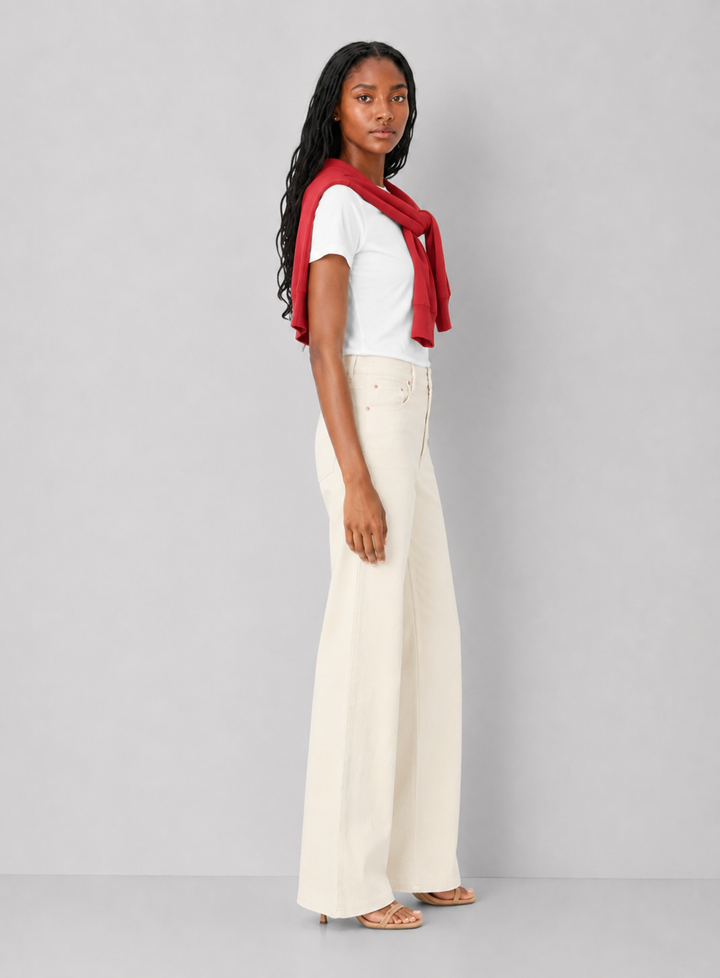 Dear John Denim Fiona Wide Leg Jeans – Wheat