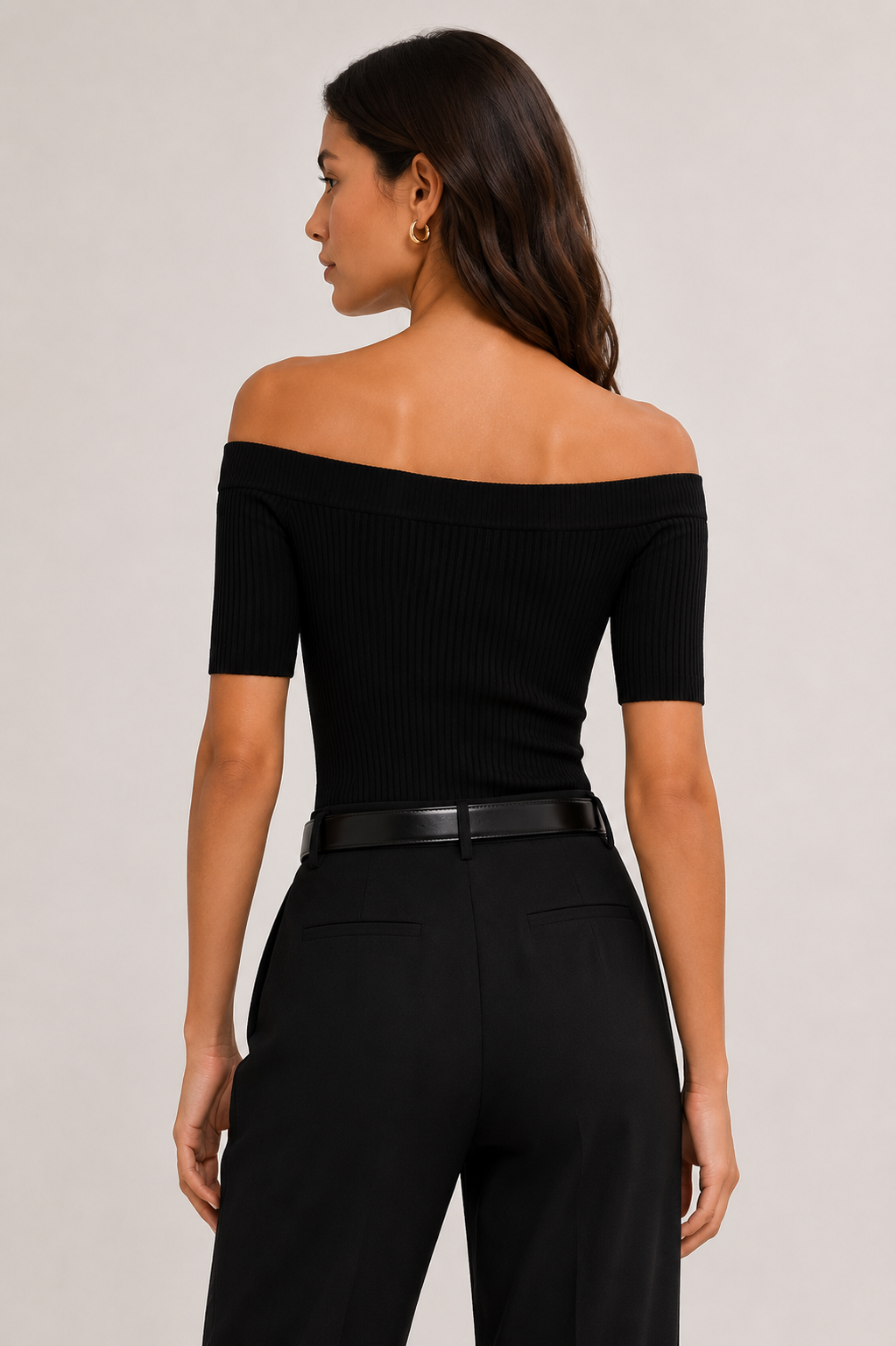 Short Sleeve Ribbed Bodysuit