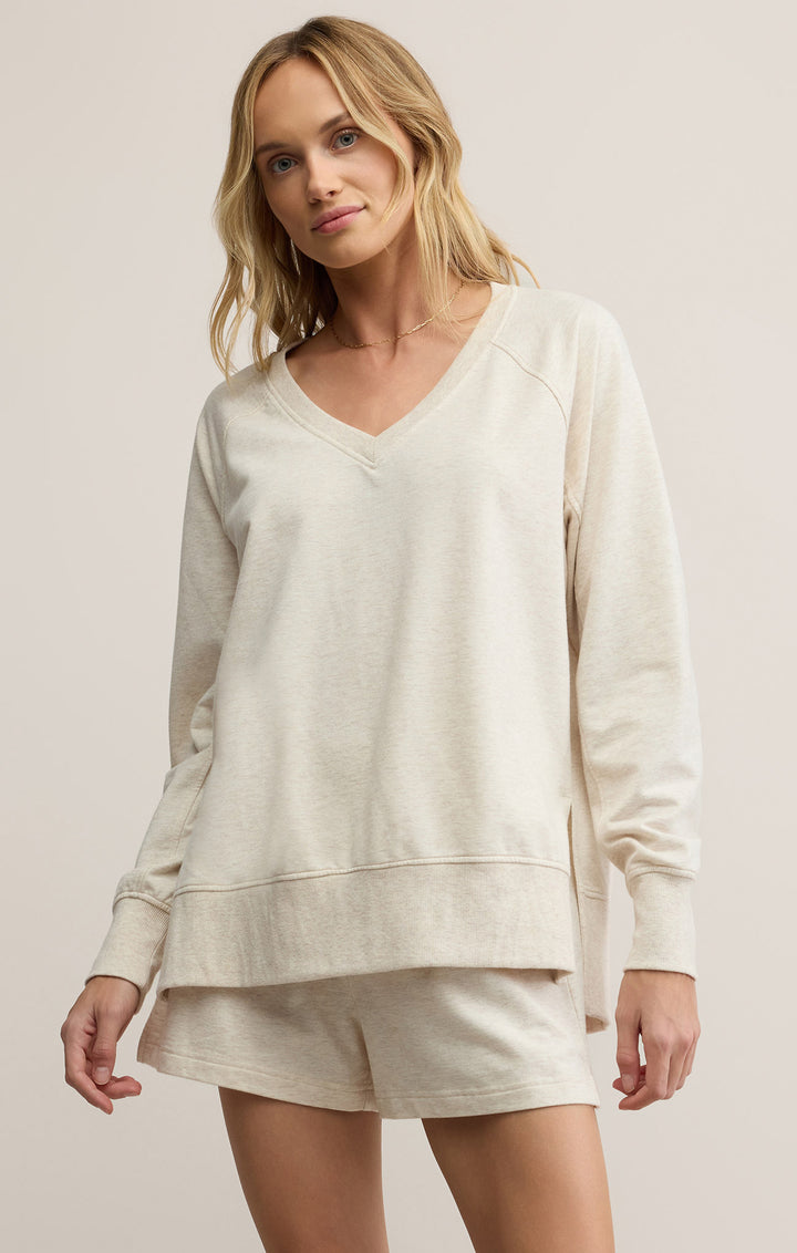 Z Supply Weekender V Neck Sweatshirt