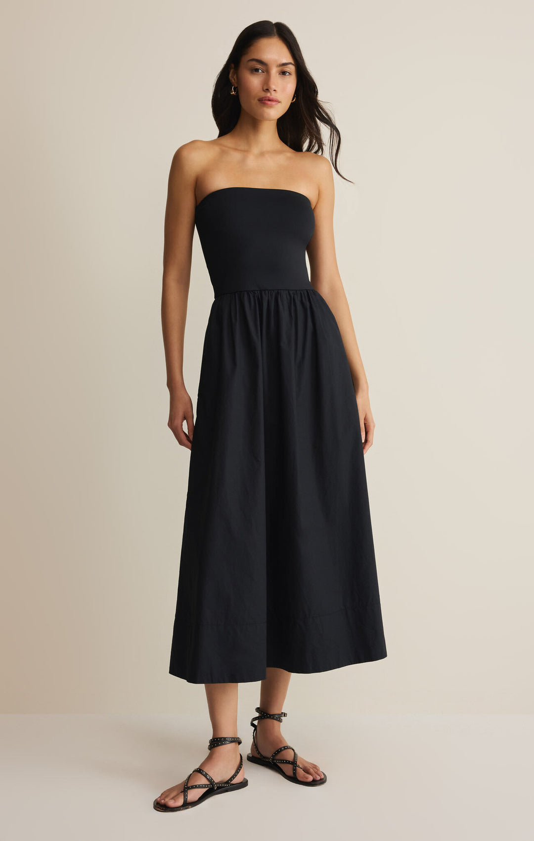 Z Supply Sunsought Strapless Midi Dress