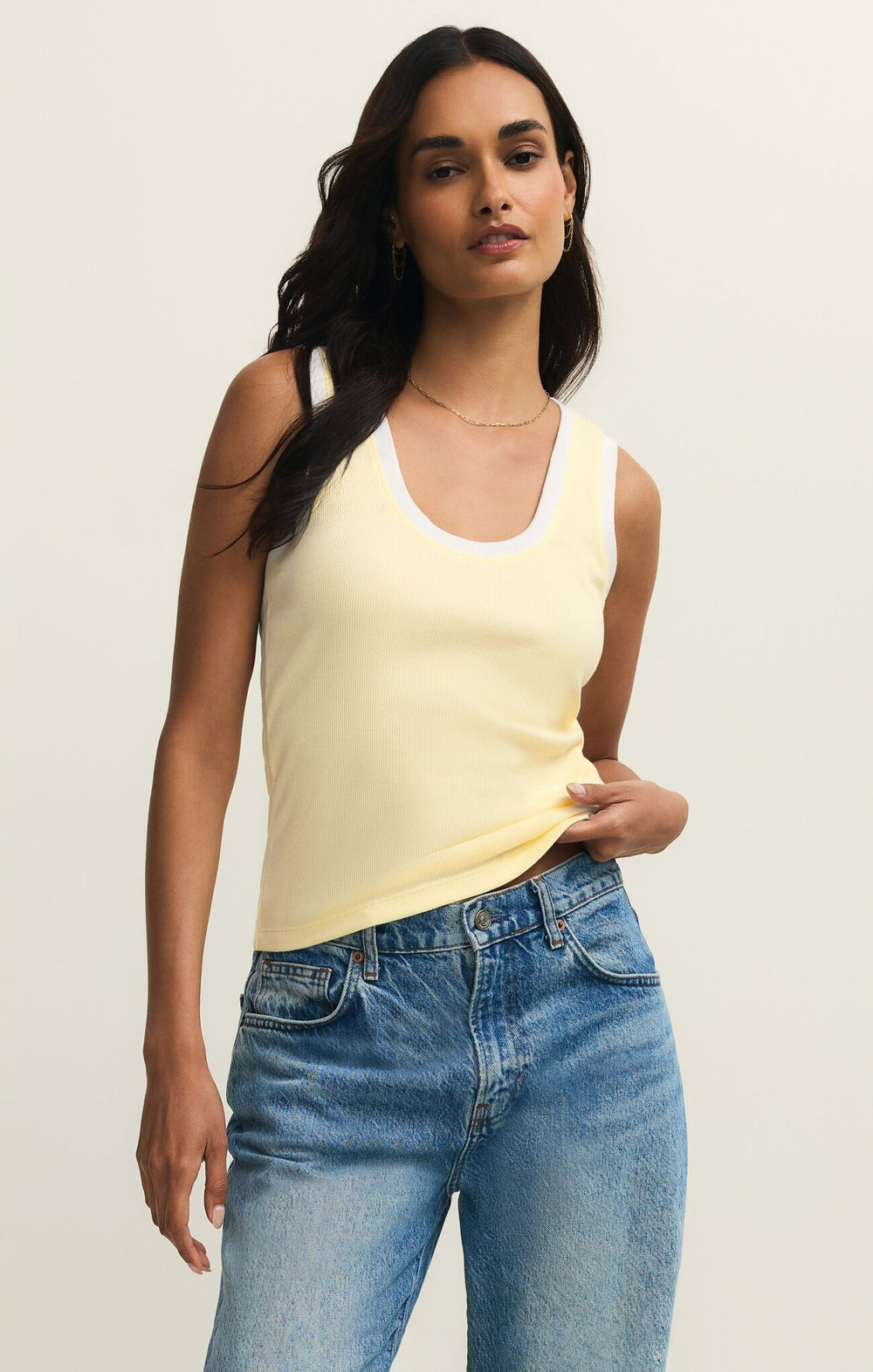 Z Supply Sirena Colorblocked Rib Tank