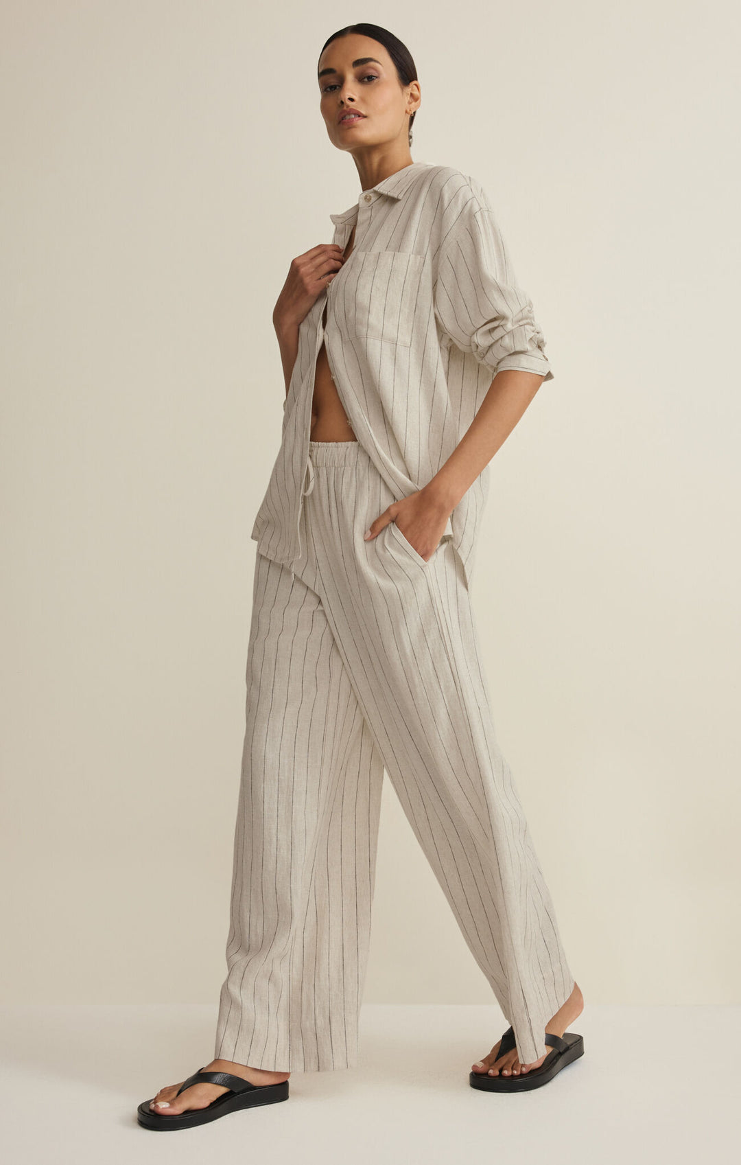 Preorder Z Supply Henri Striped Wide Leg Pants