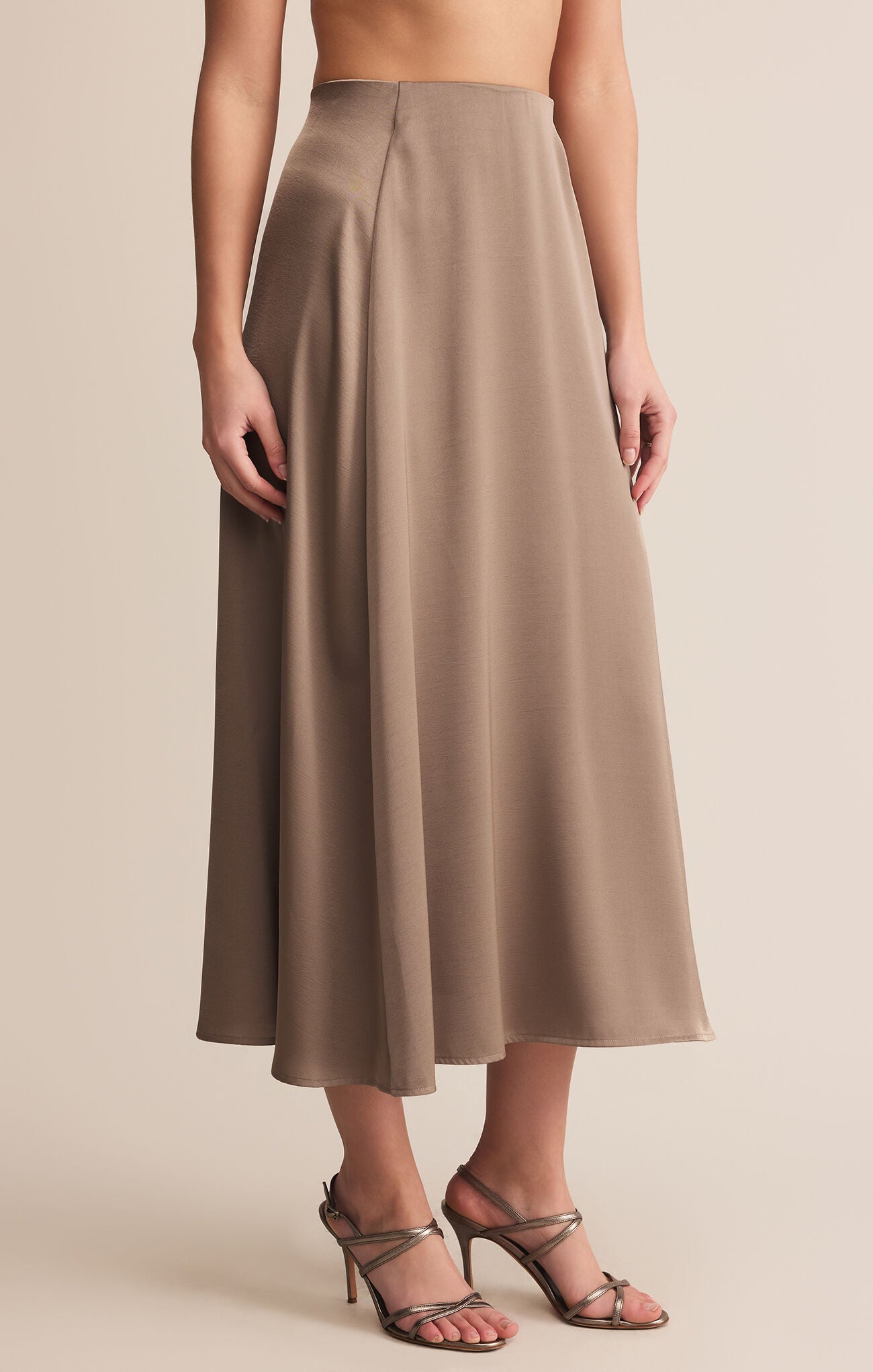 Z Supply Northpointe Satin Midi Skirt | High-Rise Satin Skirt Z Supply Northpointe Satin Midi Skirt | High-Rise Satin Skirt
