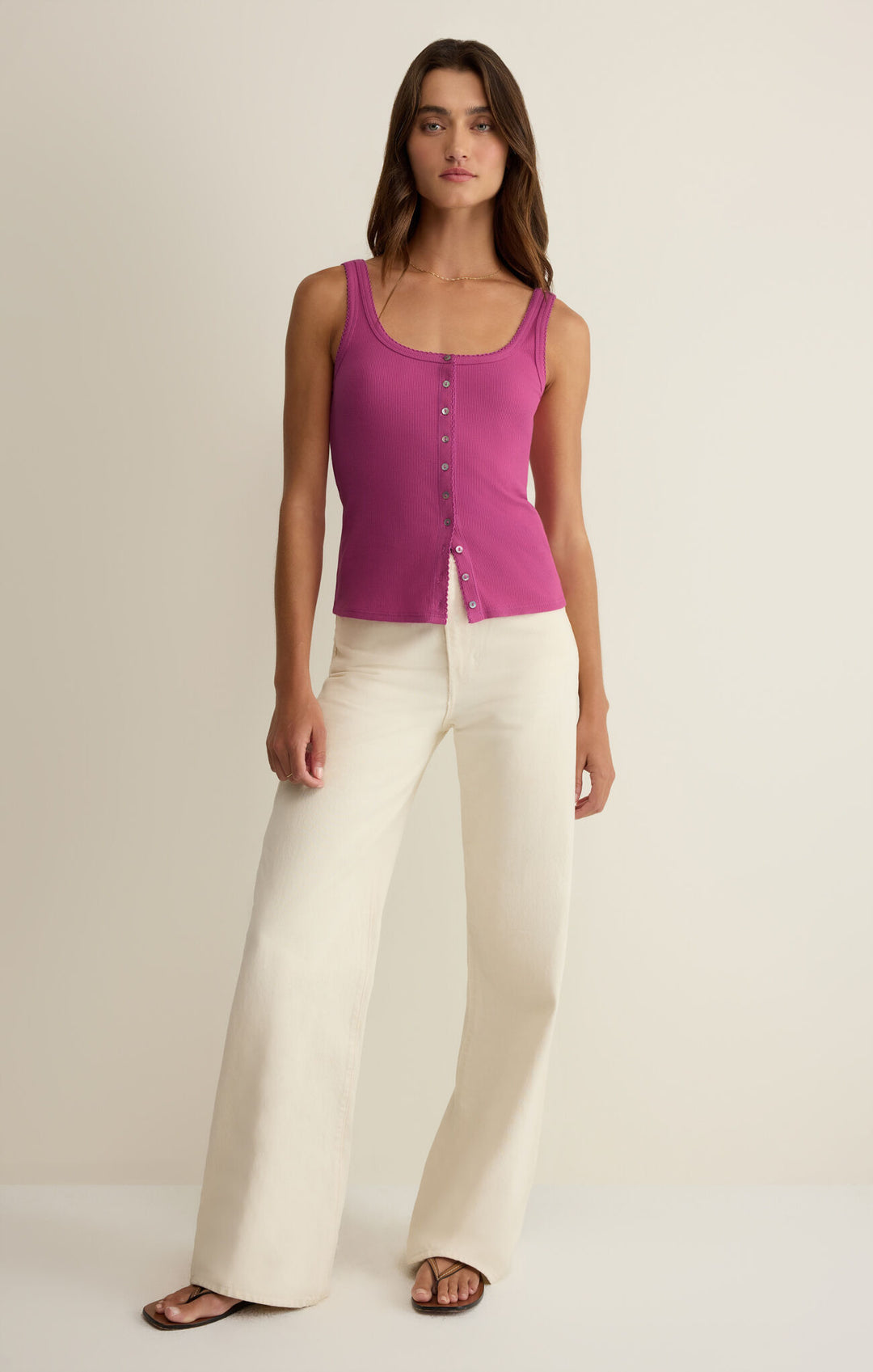 Z Supply Niko Scallop Rib Tank Top