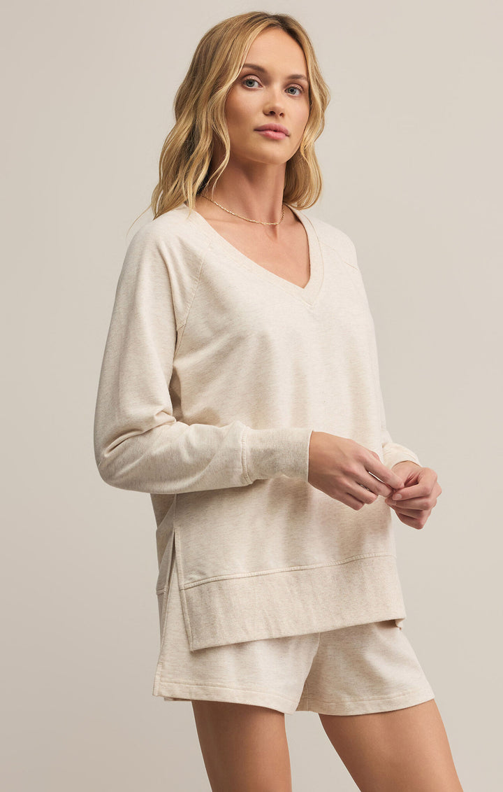 Z Supply Weekender V Neck Sweatshirt