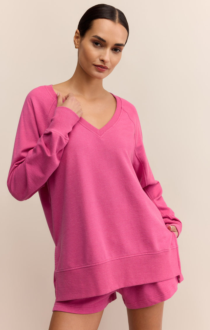 Z Supply Weekender V Neck Sweatshirt