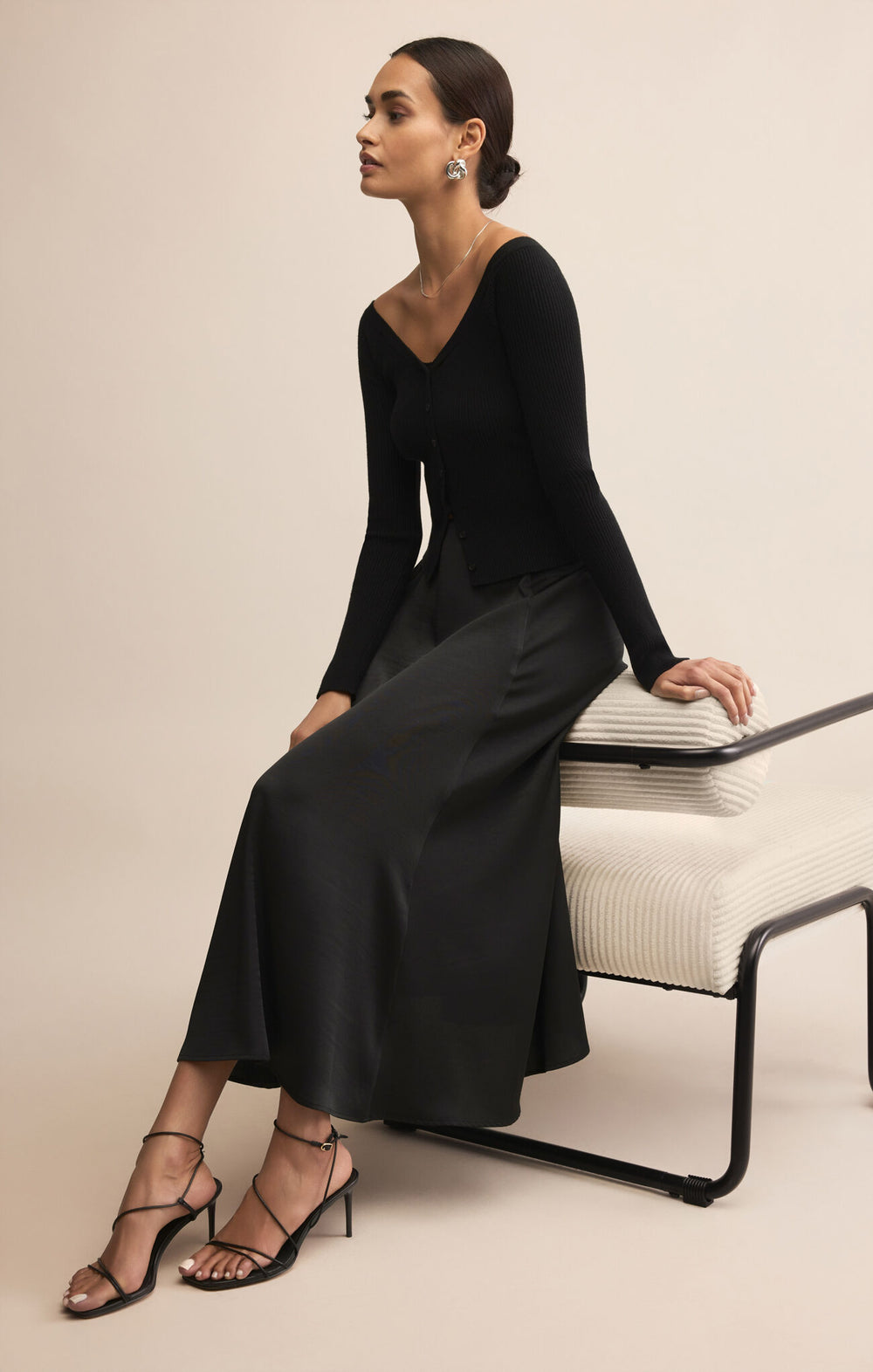 Z Supply Northpointe Satin Midi Skirt