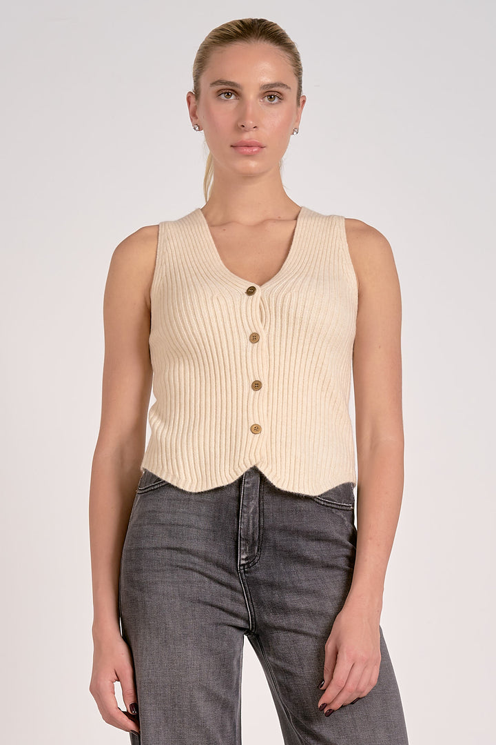 Button Down Knit Vest