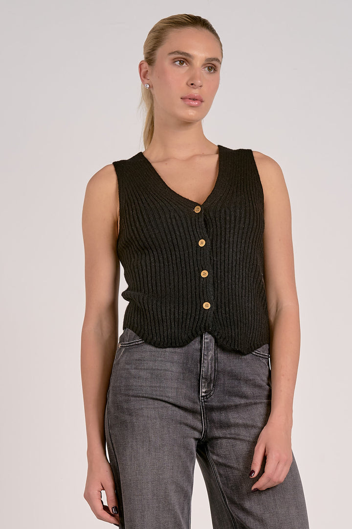 Button Down Knit Vest