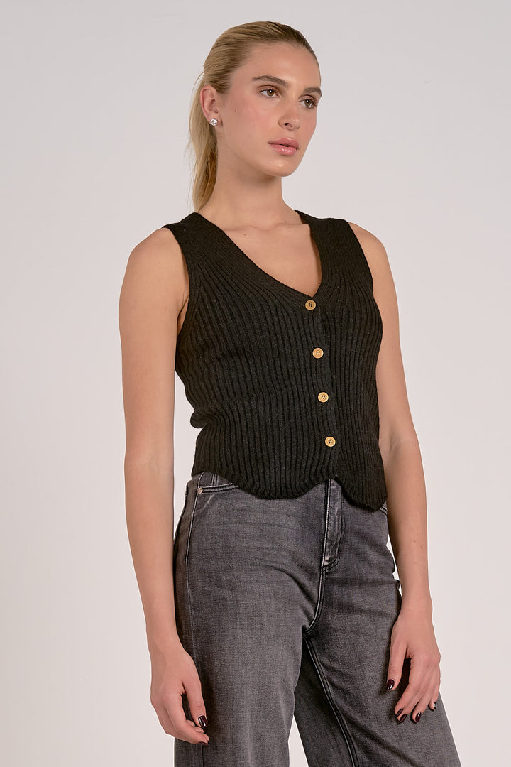 Button Down Knit Vest