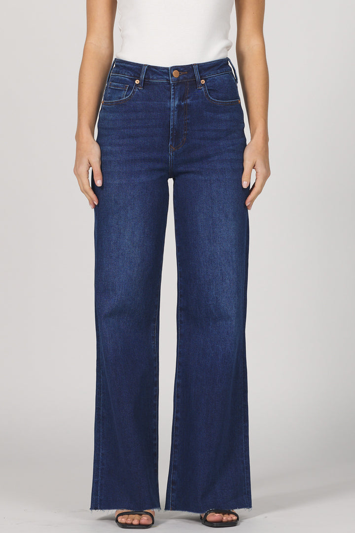 Dear John Denim Fiona Wide Leg Jeans Dark Knight