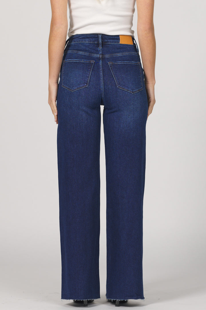 Dear John Denim Fiona Wide Leg Jeans Dark Knight