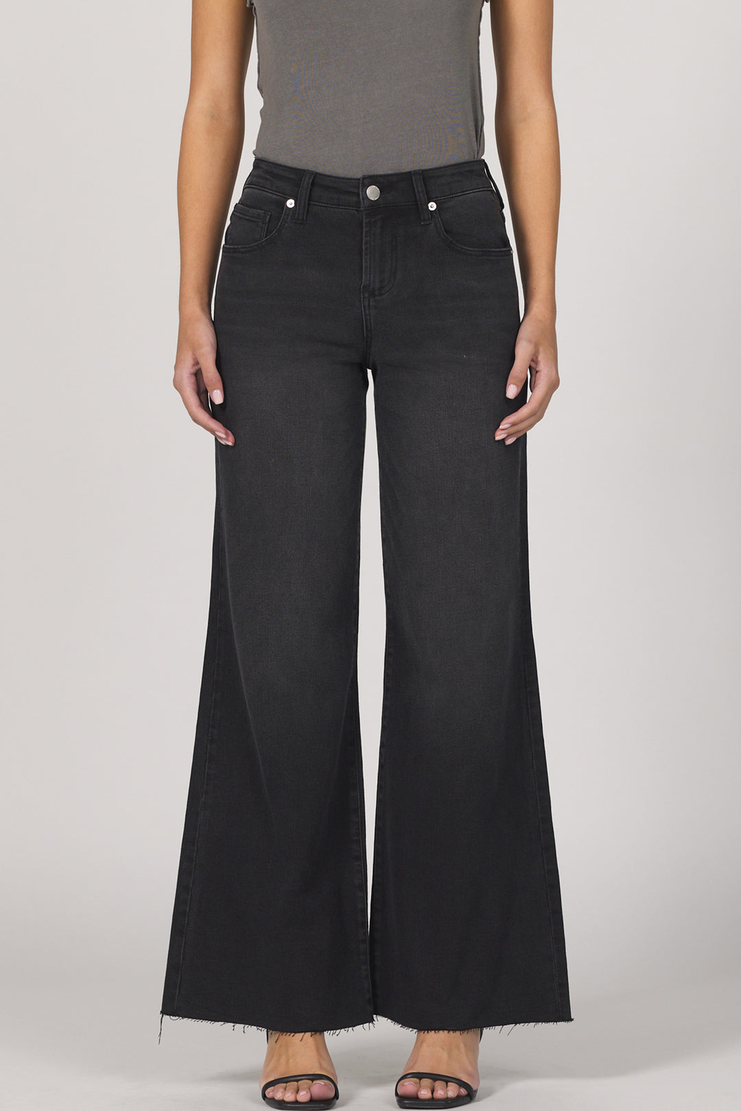 Dear John Denim Mid Rise Flare Leg Jeans Mica Jet Set