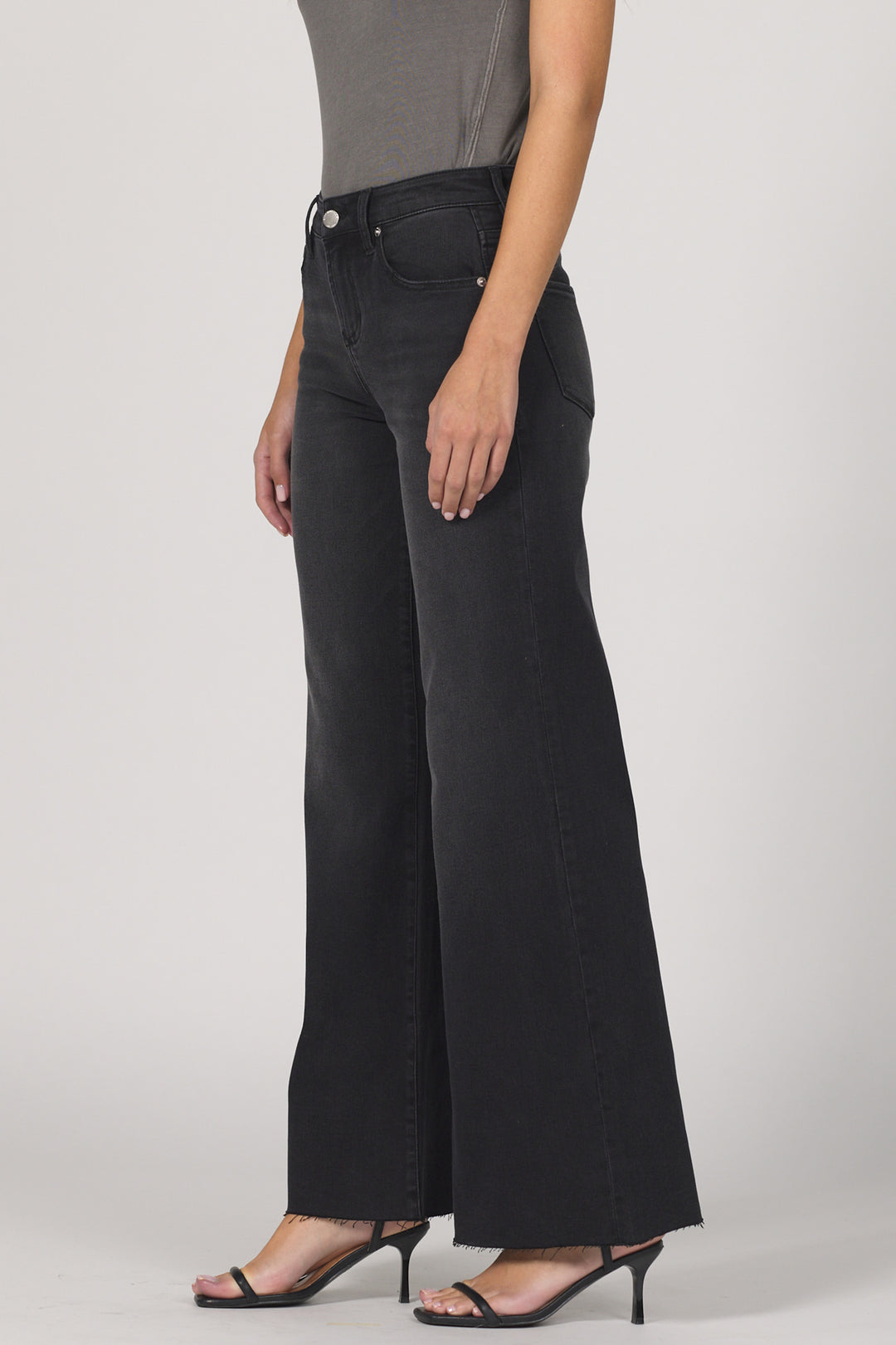 Dear John Denim Mid Rise Flare Leg Jeans Mica Jet Set