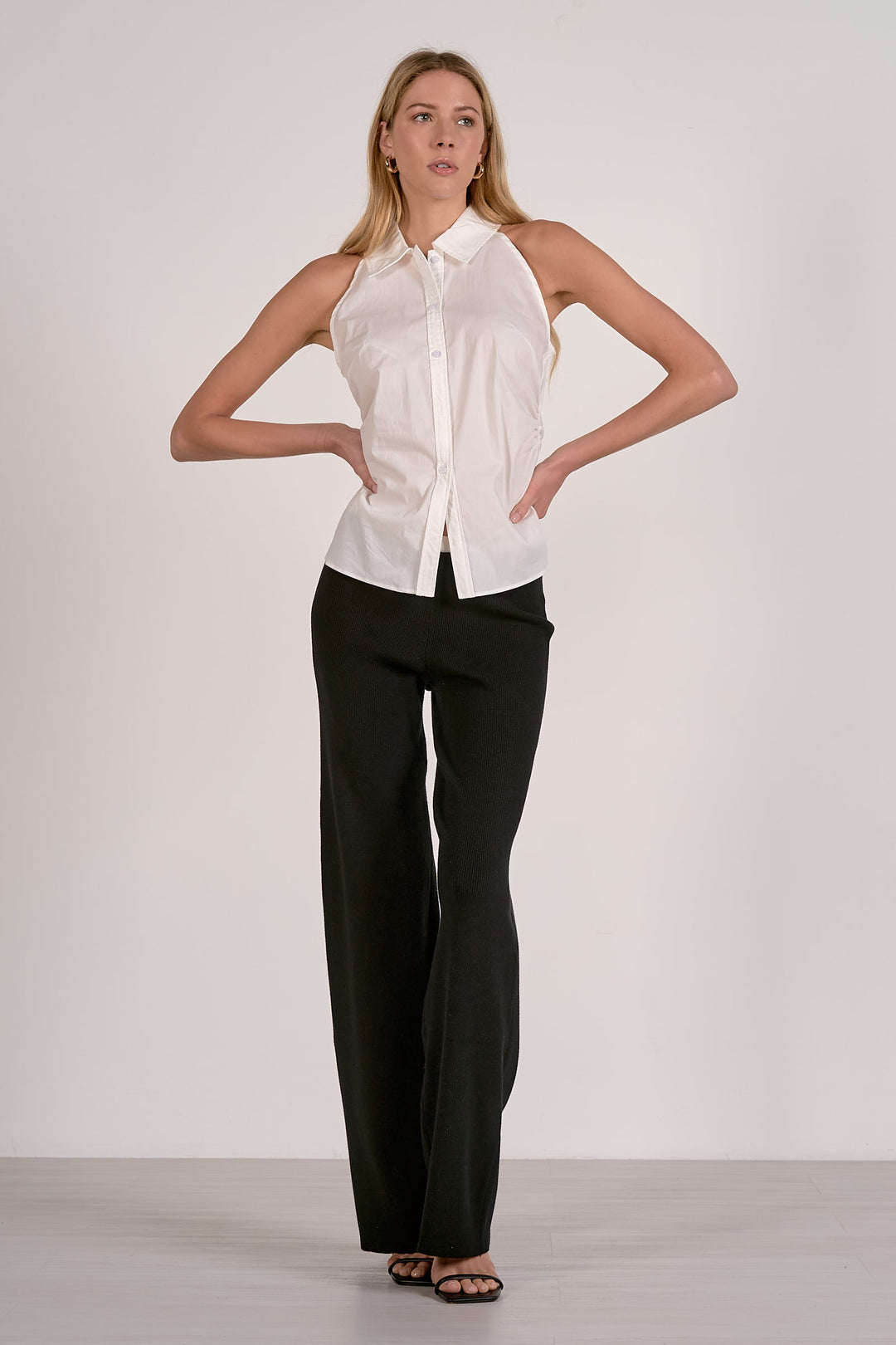 Elan Date Night Ruched Side Top
