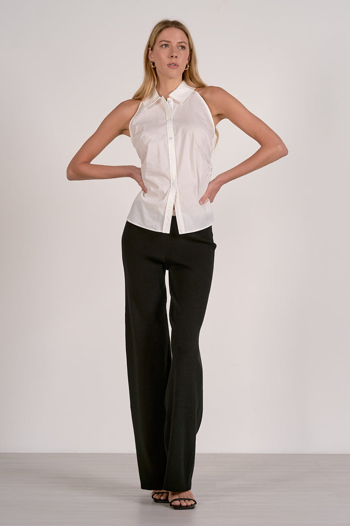Elan Date Night Ruched Side Top