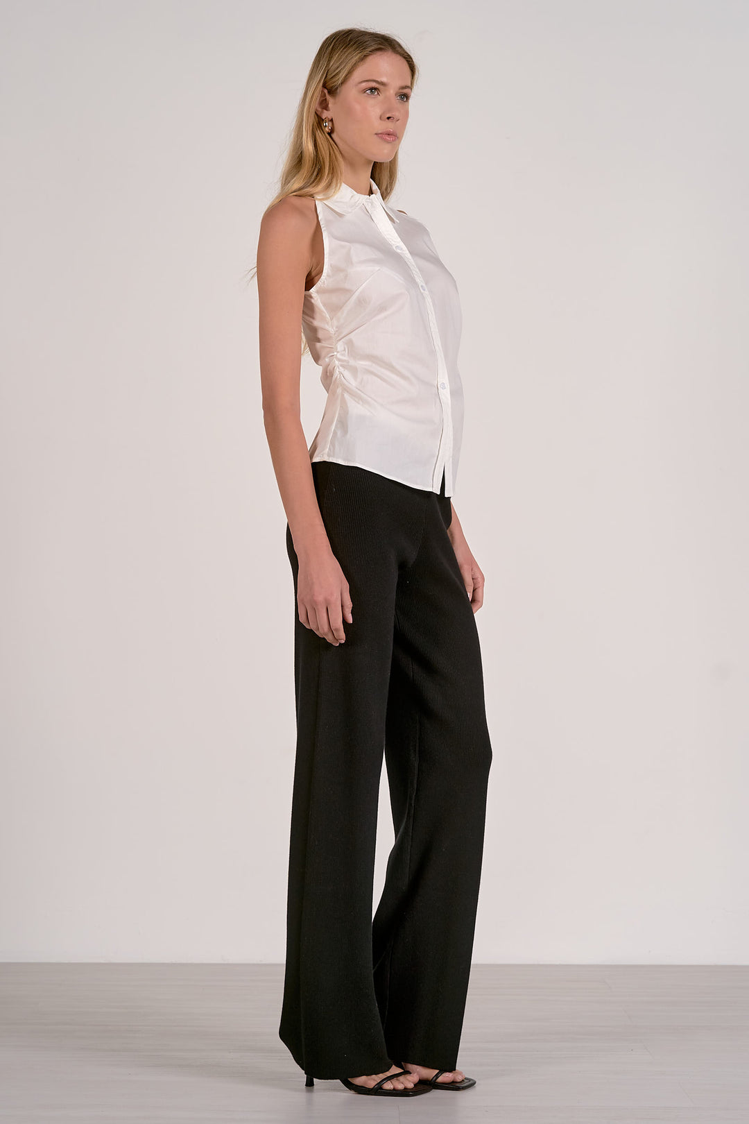 Elan Date Night Ruched Side Top