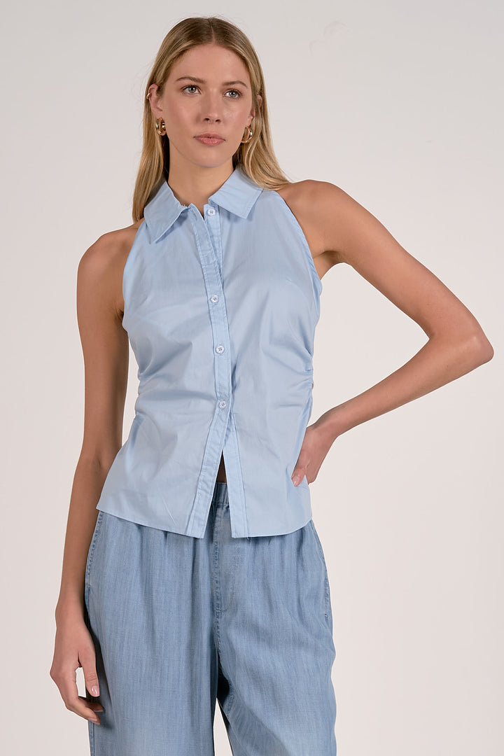 Elan Date Night Ruched Side Top