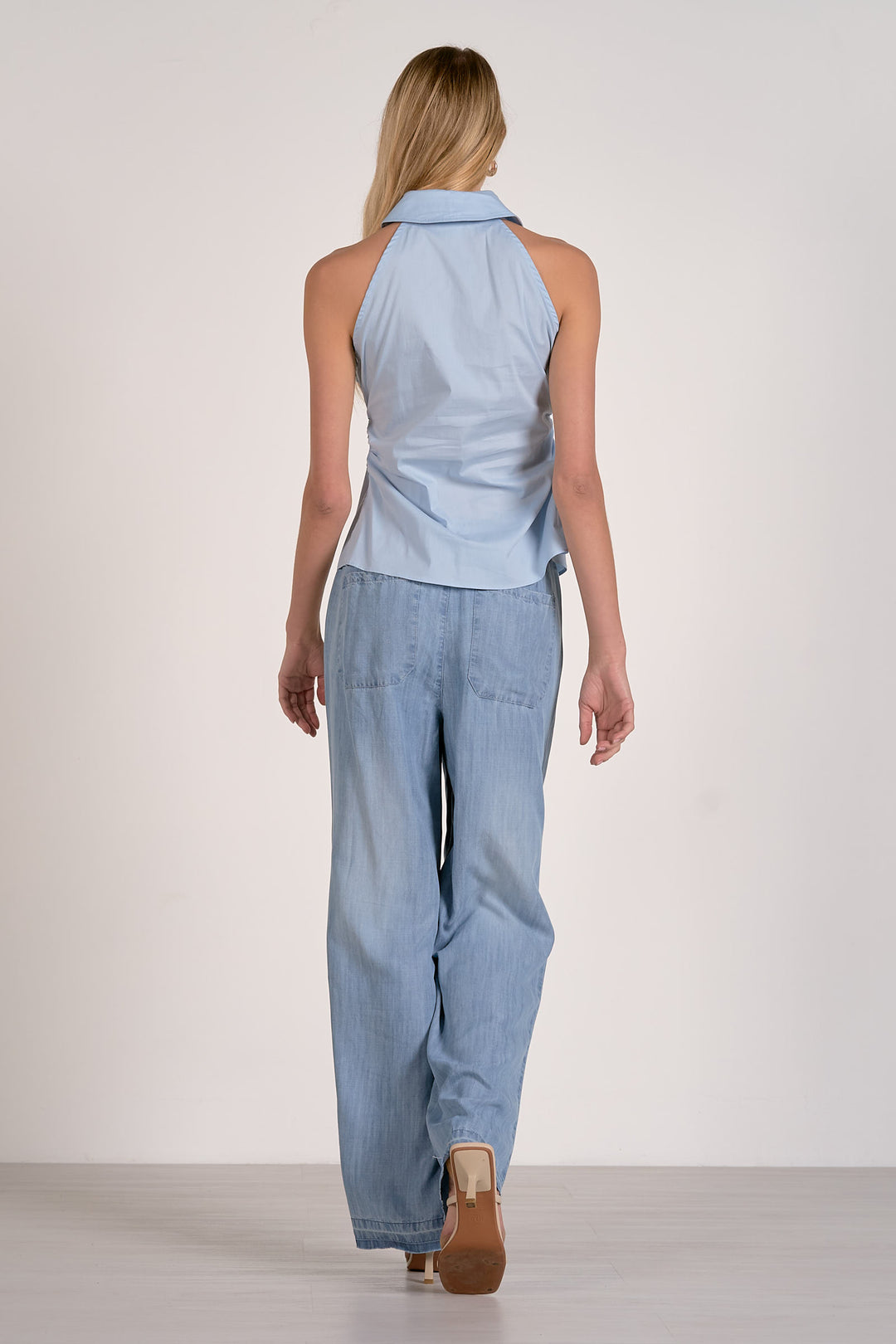 Elan Date Night Ruched Side Top