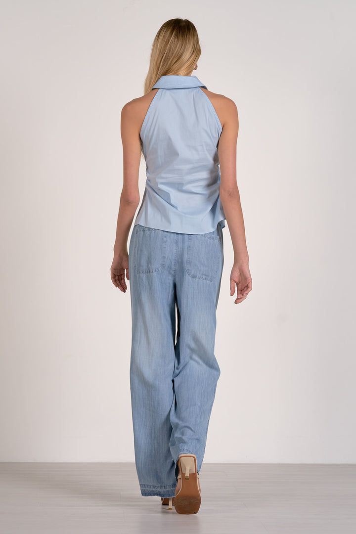 Elan Date Night Ruched Side Top