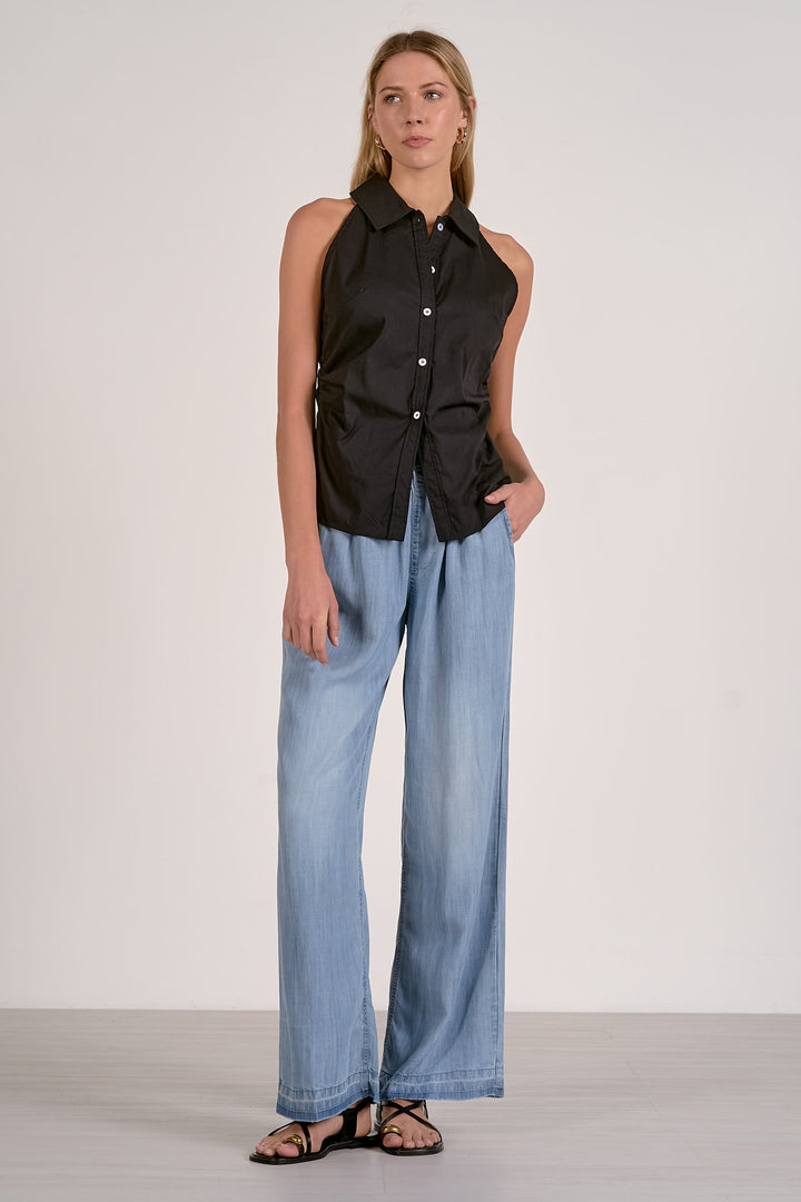 Elan Date Night Ruched Side Top