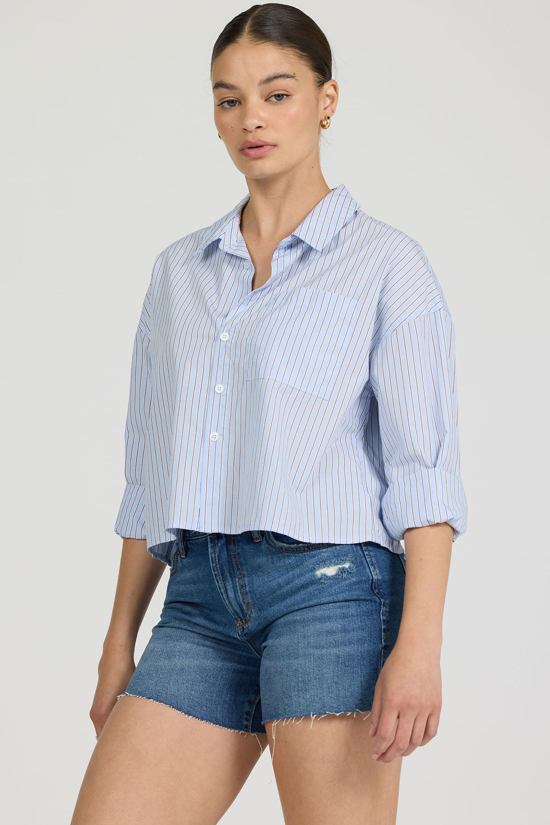 Cropped Button Down