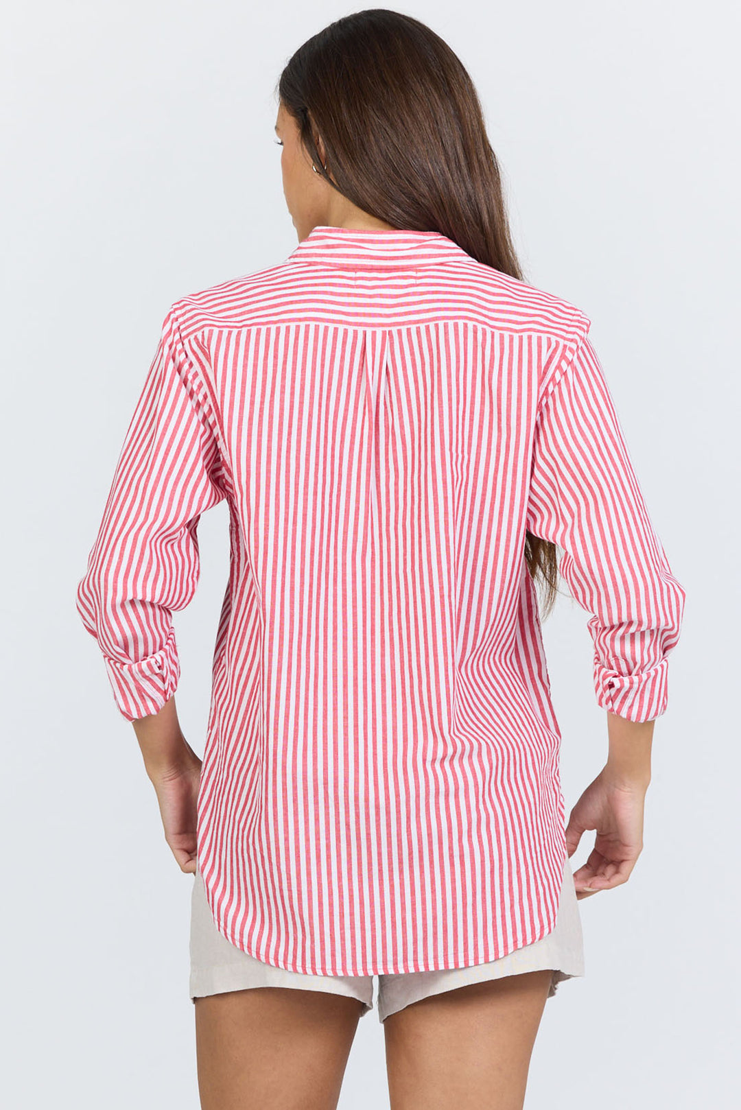 Preorder Dear John Lolita Button Down - Salsa Stripe