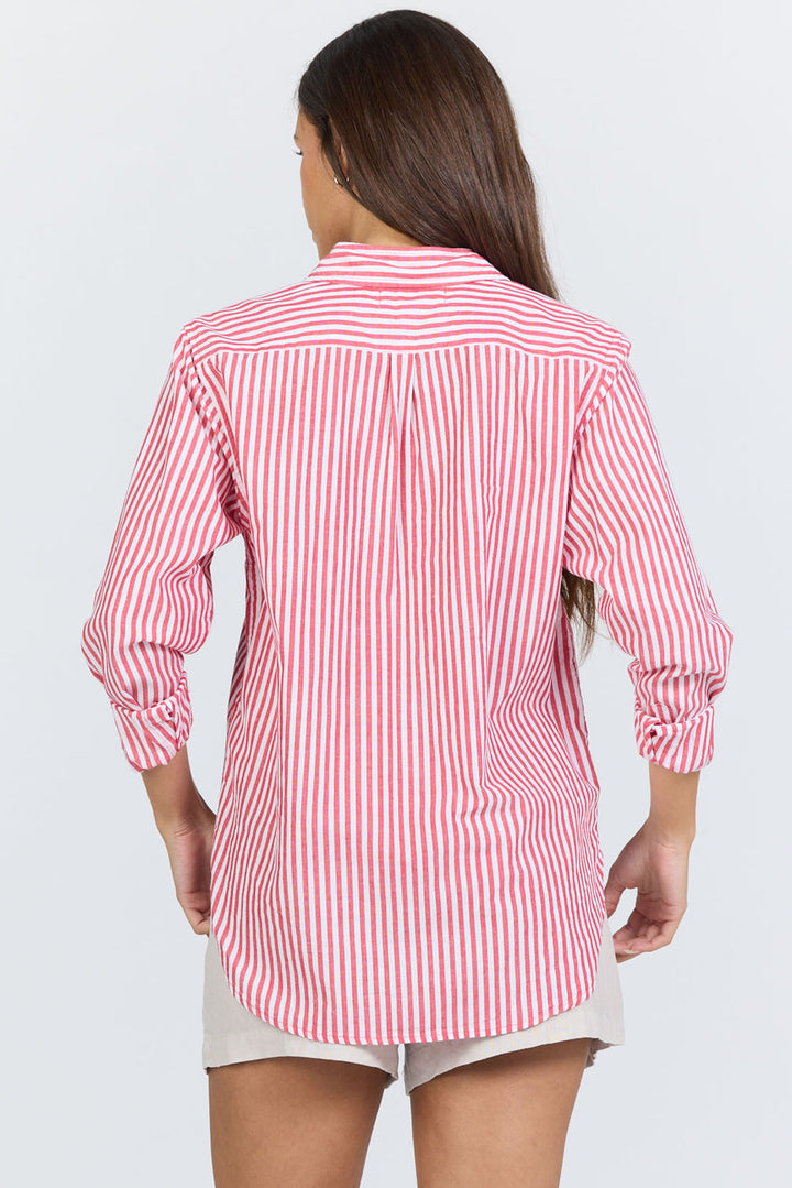 Preorder Dear John Lolita Button Down - Salsa Stripe