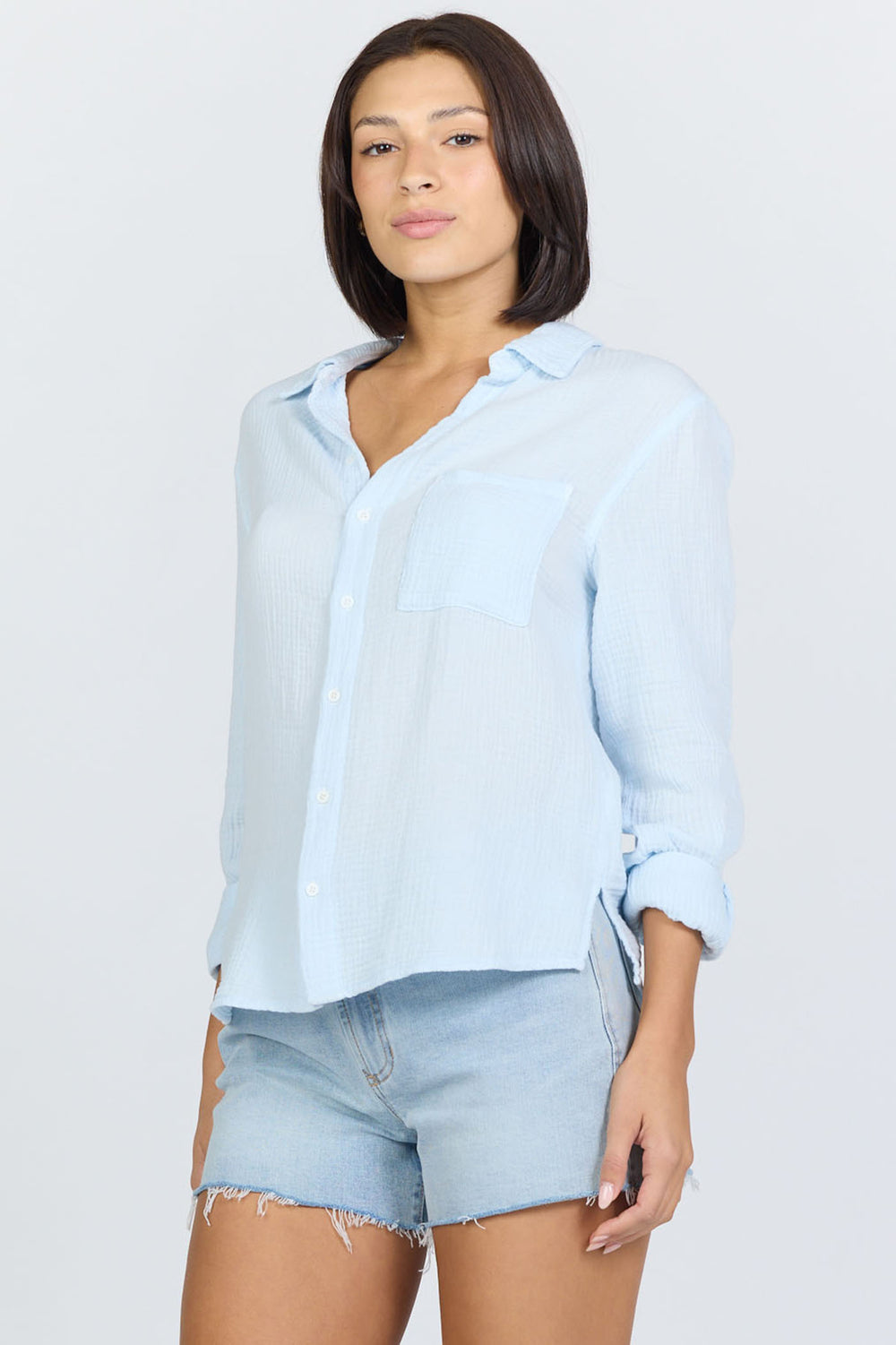 Dear John Gaia Gauze Button Down