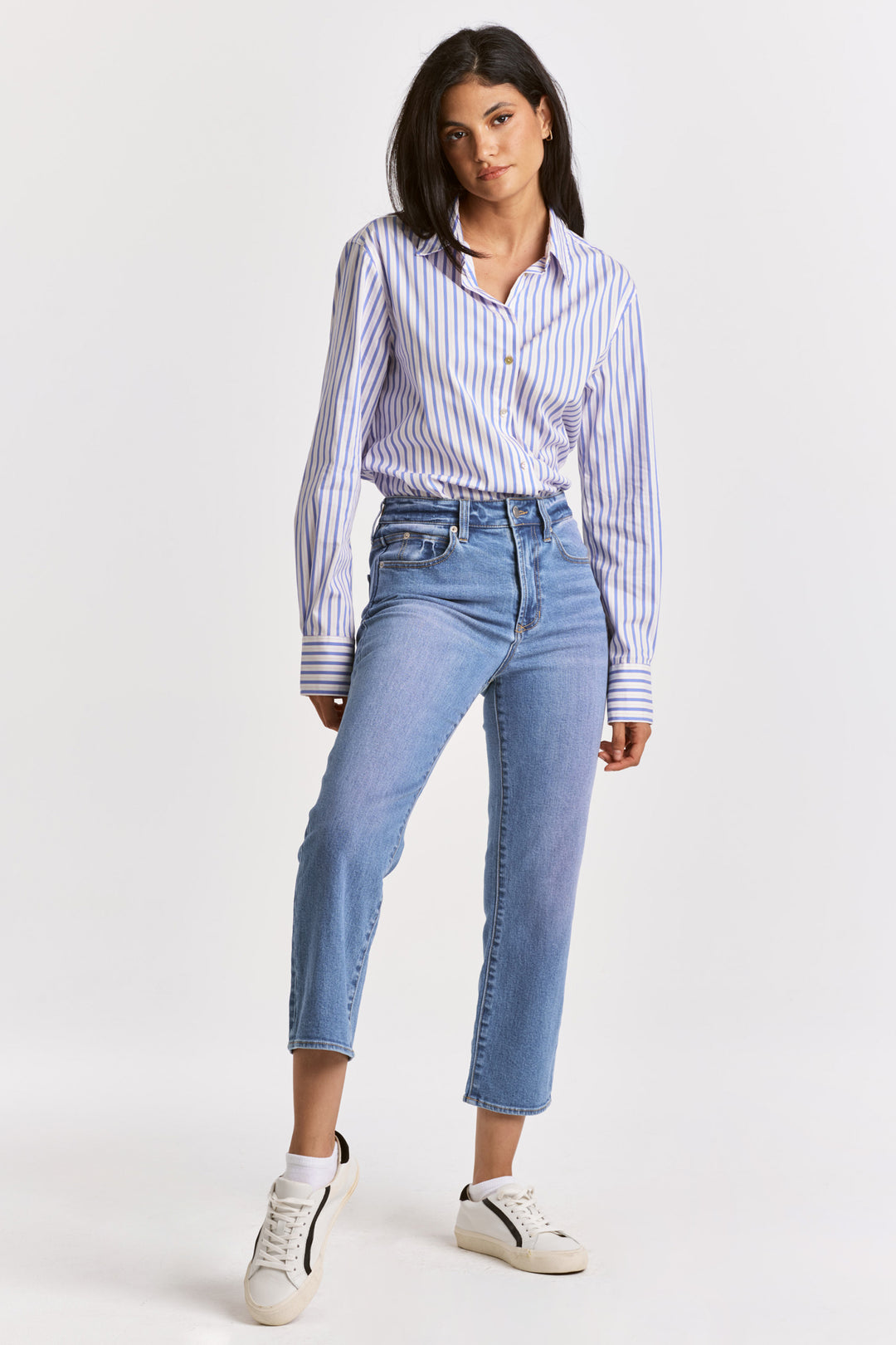 Frankie High Rise Cropped Straight Jeans