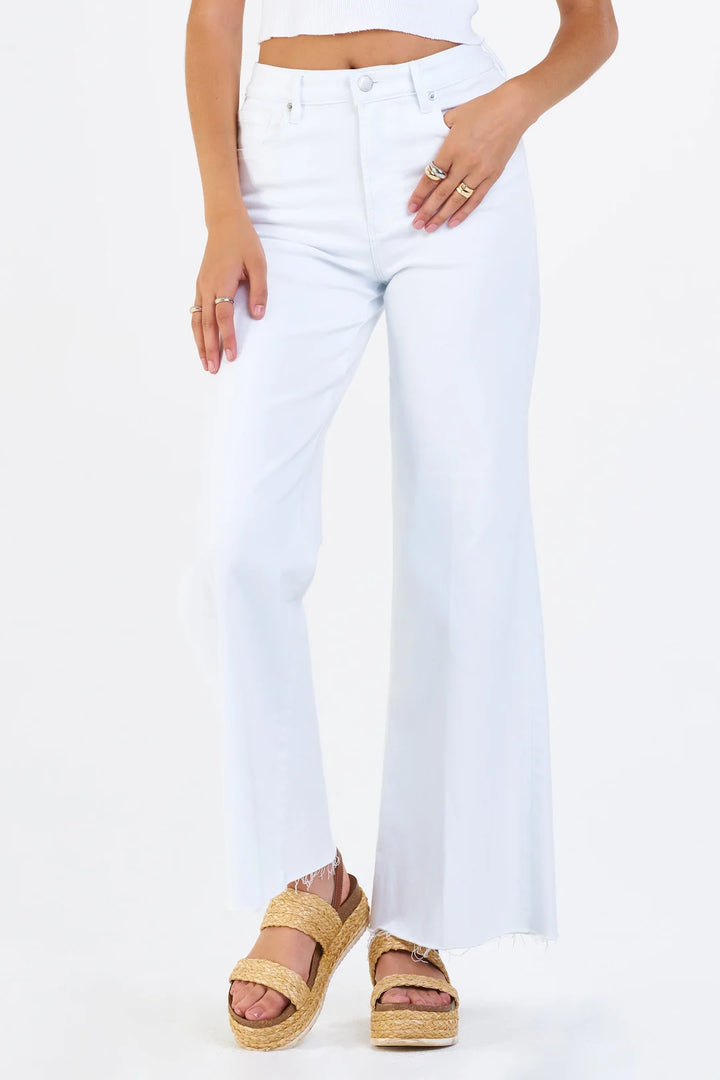 Dear John Denim Fiona Wide Leg Jeans - White